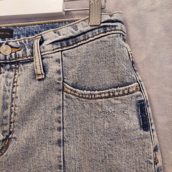 Silver Frisco Tapered Womens Size 28/28 (31x27) Mid Rise Distressed Denim Jeans - Picture 6 of 16